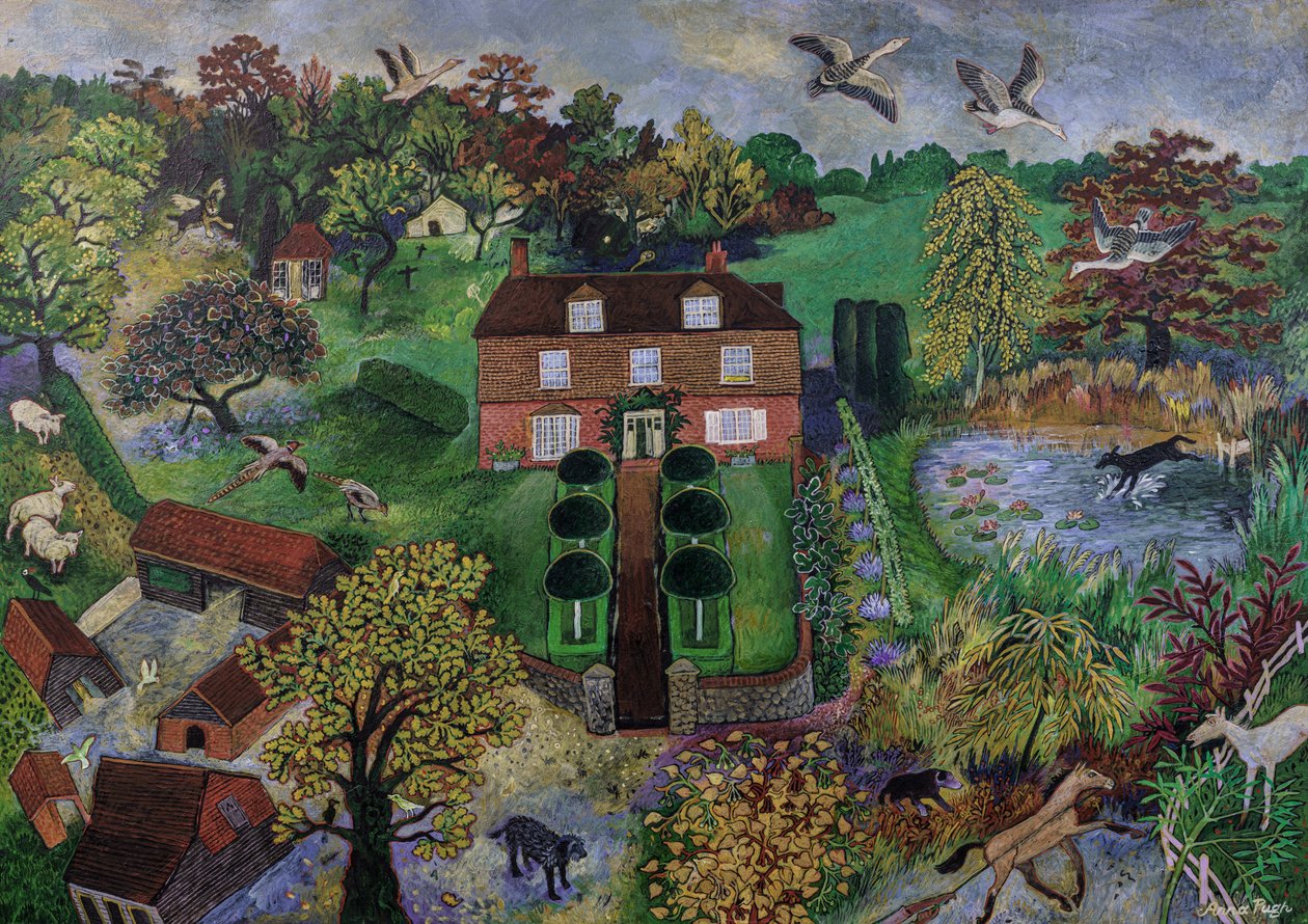 Båndene der binder, 2021 (maleri) af Anna Pugh