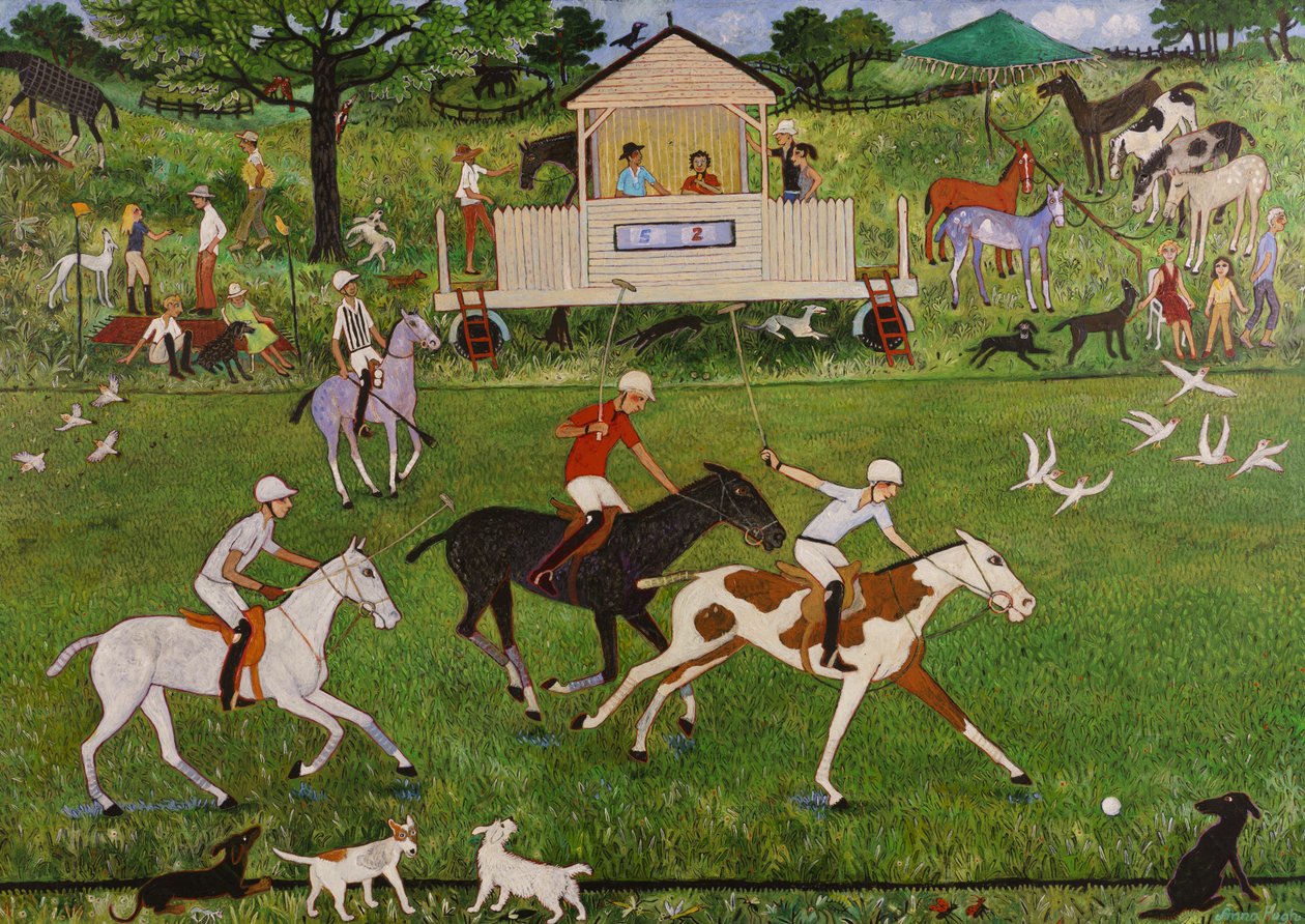 Hvis bold er det egentlig, 2018 (akryl) af Anna Pugh