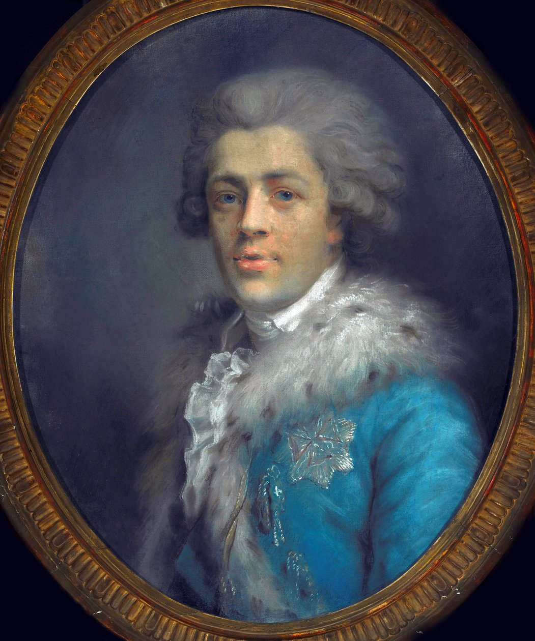 Portræt af grev Ignacy Potocki (1750-1809). (Portræt af greven Roman Ignacy Franciszek Potocki). Værk af Anna Gault de Saint Germain (Rajecka) (ca. 1760-1832), pastel på papir, ca. 1784. Polsk kunst af Anna Rajecka Gault de Saint Germain