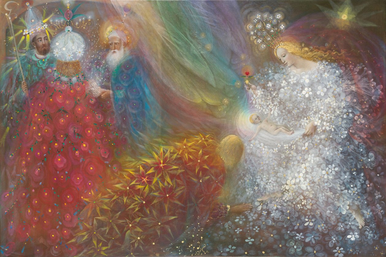 Et barn bliver født, 2013 (olie på belgisk linned) af Annael Anelia Pavlova