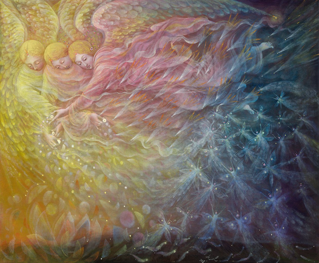 Awakening, 2018 (olie på belgisk linned) af Annael Anelia Pavlova