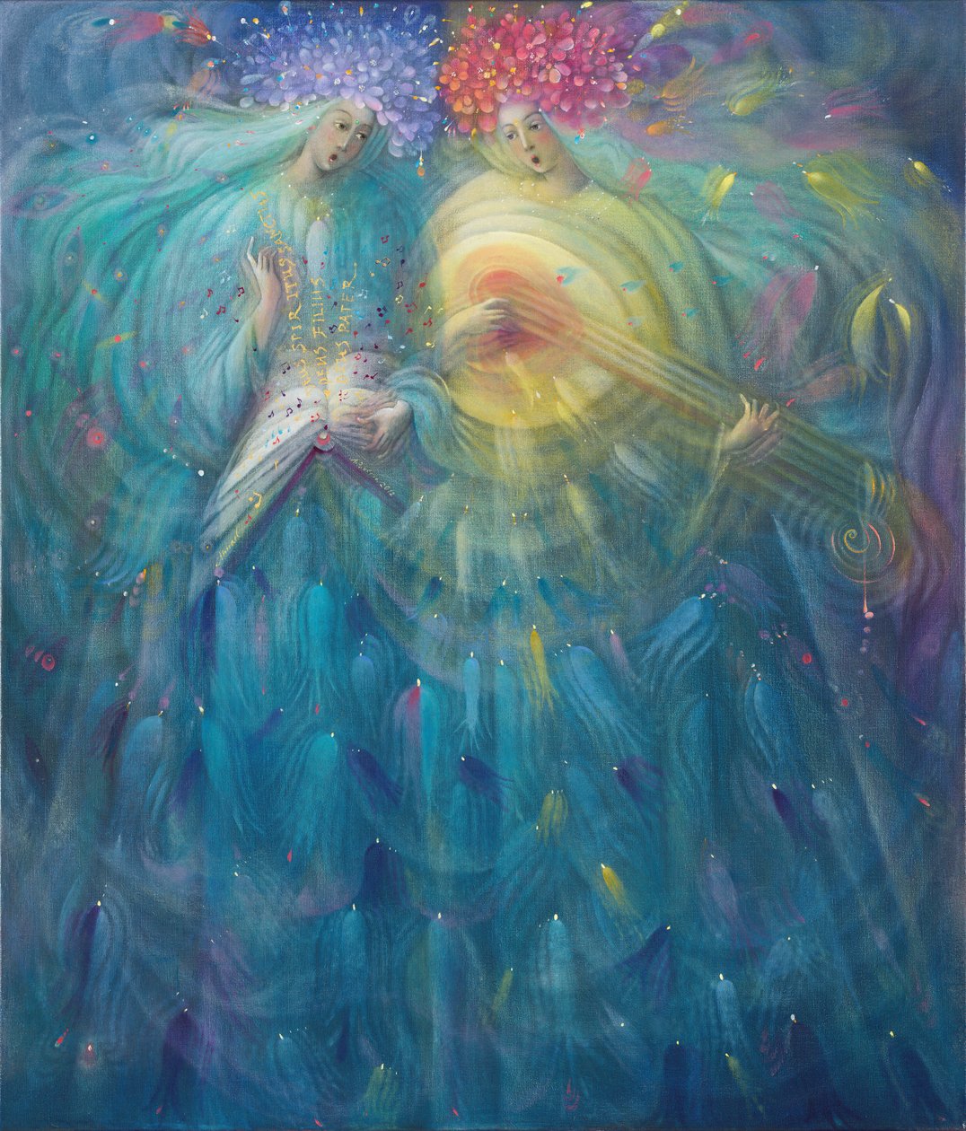Laudabo te Domine in aeternum, 2012 (olie på belgisk linned) af Annael Anelia Pavlova
