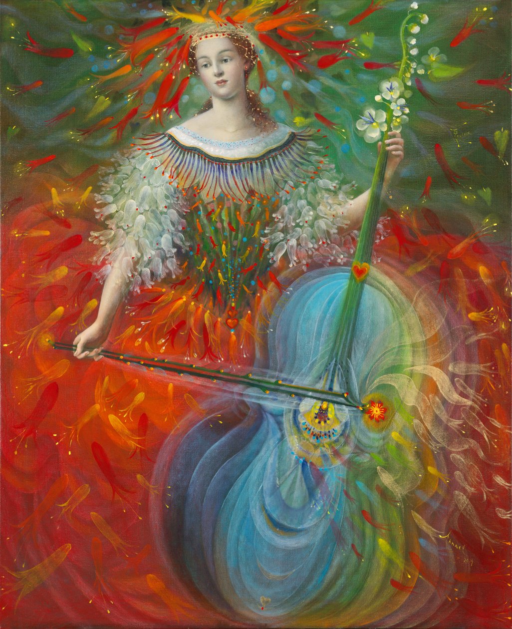 Poiesis-I: Art, 2014 (olie på belgisk linned) af Annael Anelia Pavlova