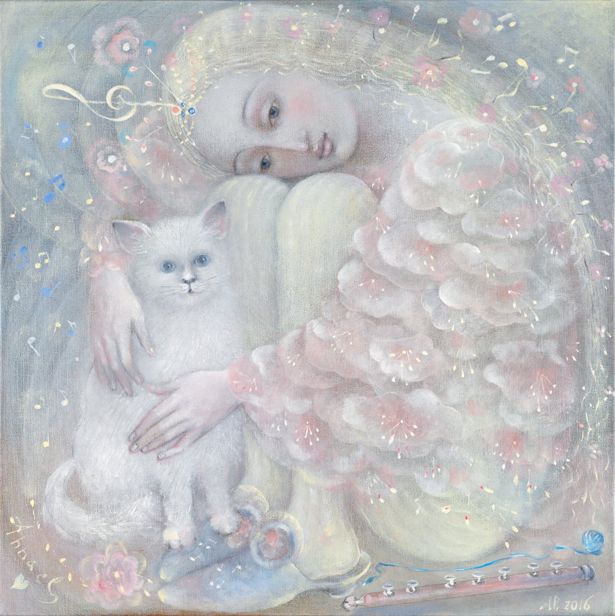 Tenderness, 2016 (olie på belgisk linned) af Annael Anelia Pavlova