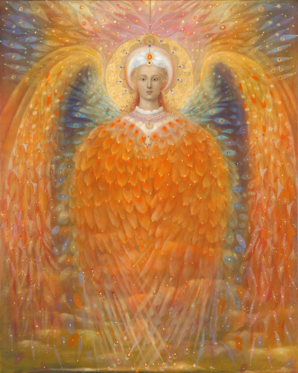 The Angel of Justice, 2010 (olie og bladguld på belgisk linned) af Annael Anelia Pavlova