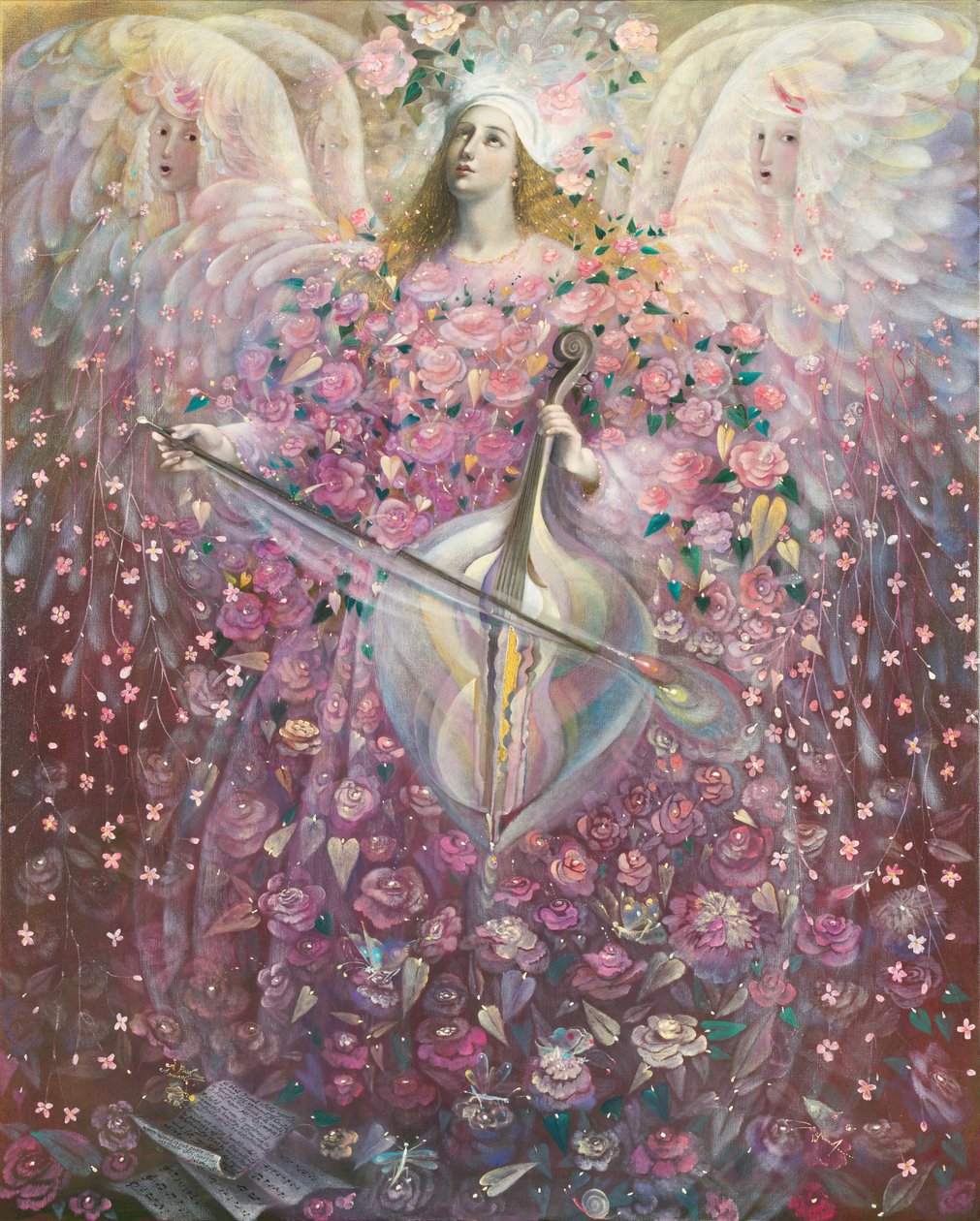 The Angel of Love, 2010 (olie og bladguld på belgisk linned) af Annael Anelia Pavlova