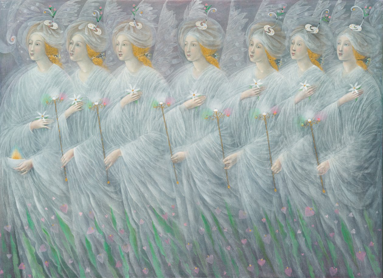 The Revelations of Spring (diptych), højre panel, 2012 (olie på belgisk linned) af Annael Anelia Pavlova