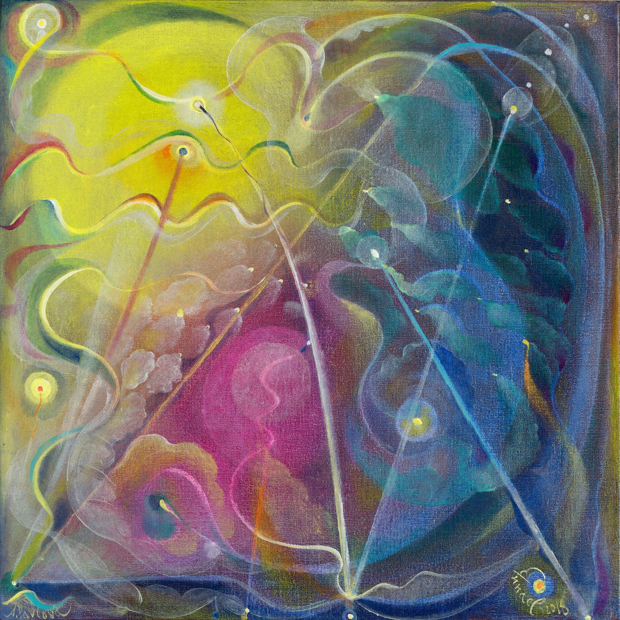 Where My Thoughts End, 2018 (olie på belgisk linned) af Annael Anelia Pavlova
