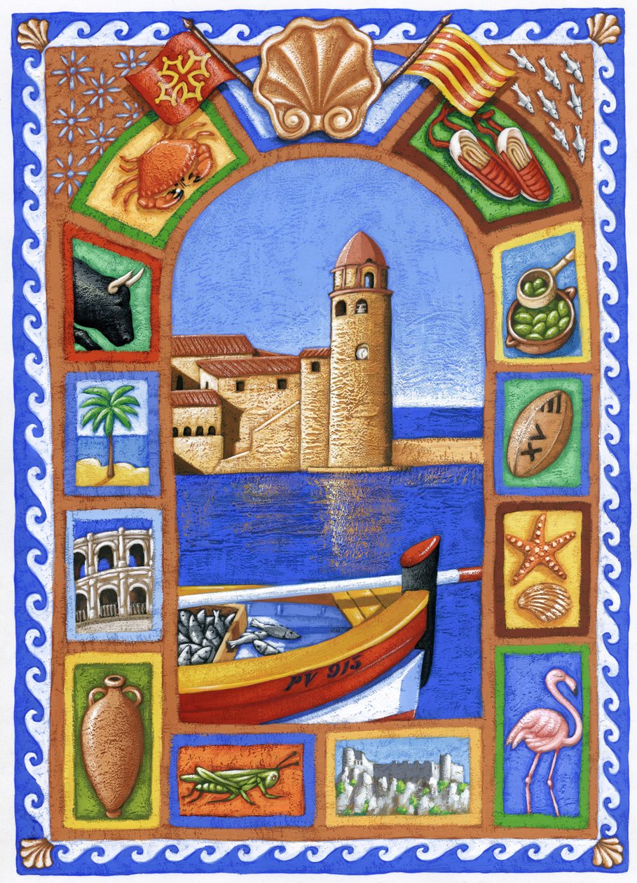 Languedoc, 2015 (gouache) af Annalisa Morrocco