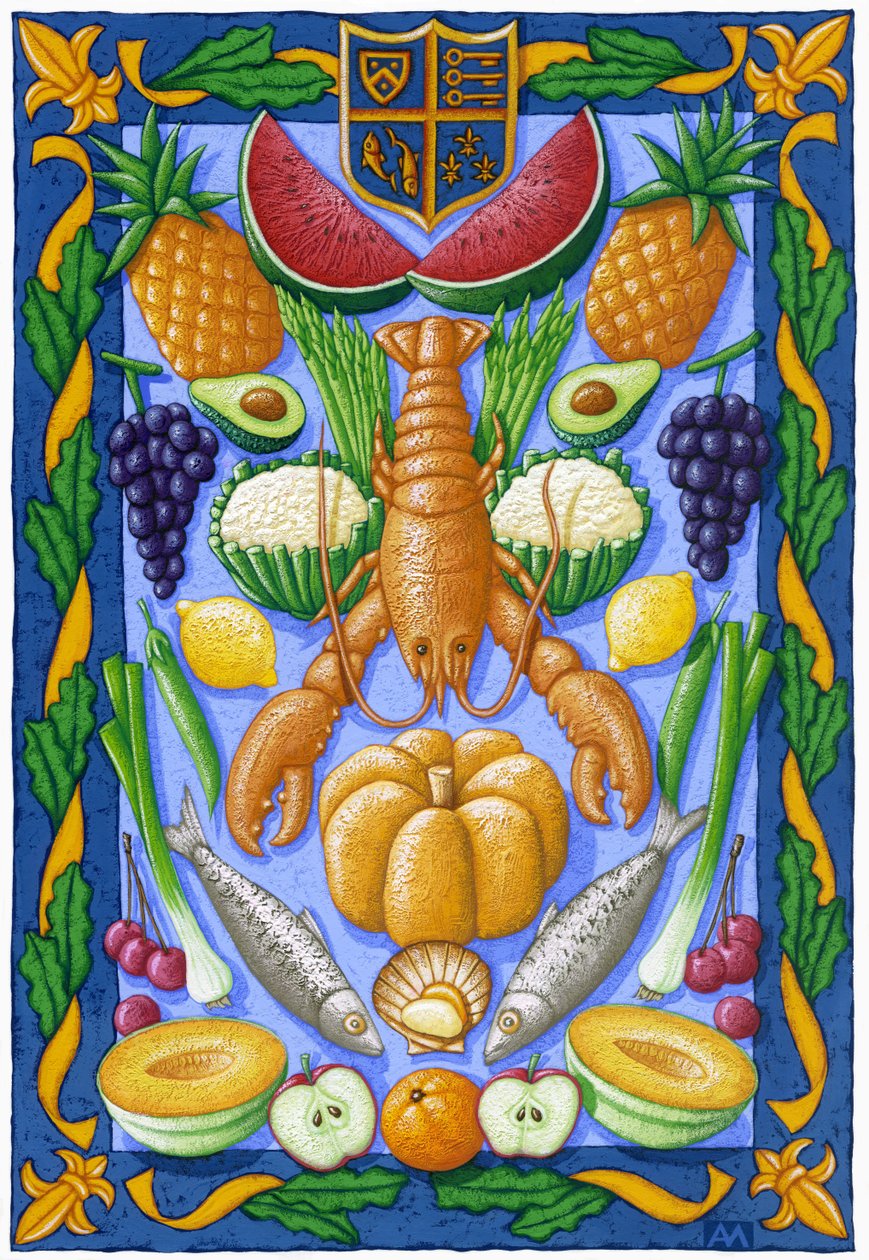 Kongelig banket, 2011 (gouache) af Annalisa Morrocco