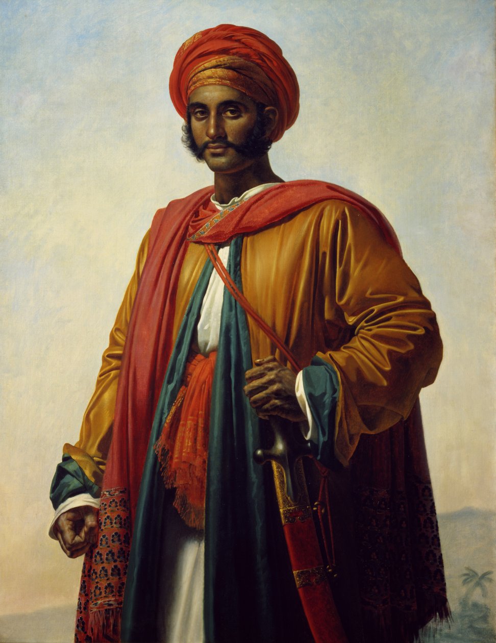 Portræt af en indianer af Anne Louis Girodet de Roucy Trioson
