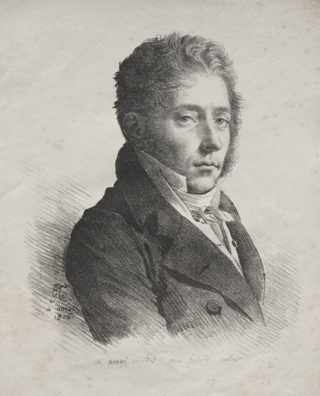 Samling af litografiske essays: Portræt af MR. Kupin fra La Couperie af Anne-Louis Girodet de Roucy-Trioson