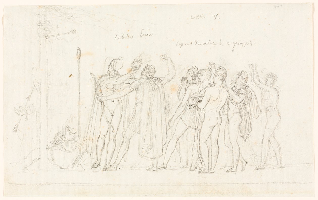 Bueskydningskampen, fra Æneiden, bog V af Anne-Louis Girodet de Roucy-Trioson