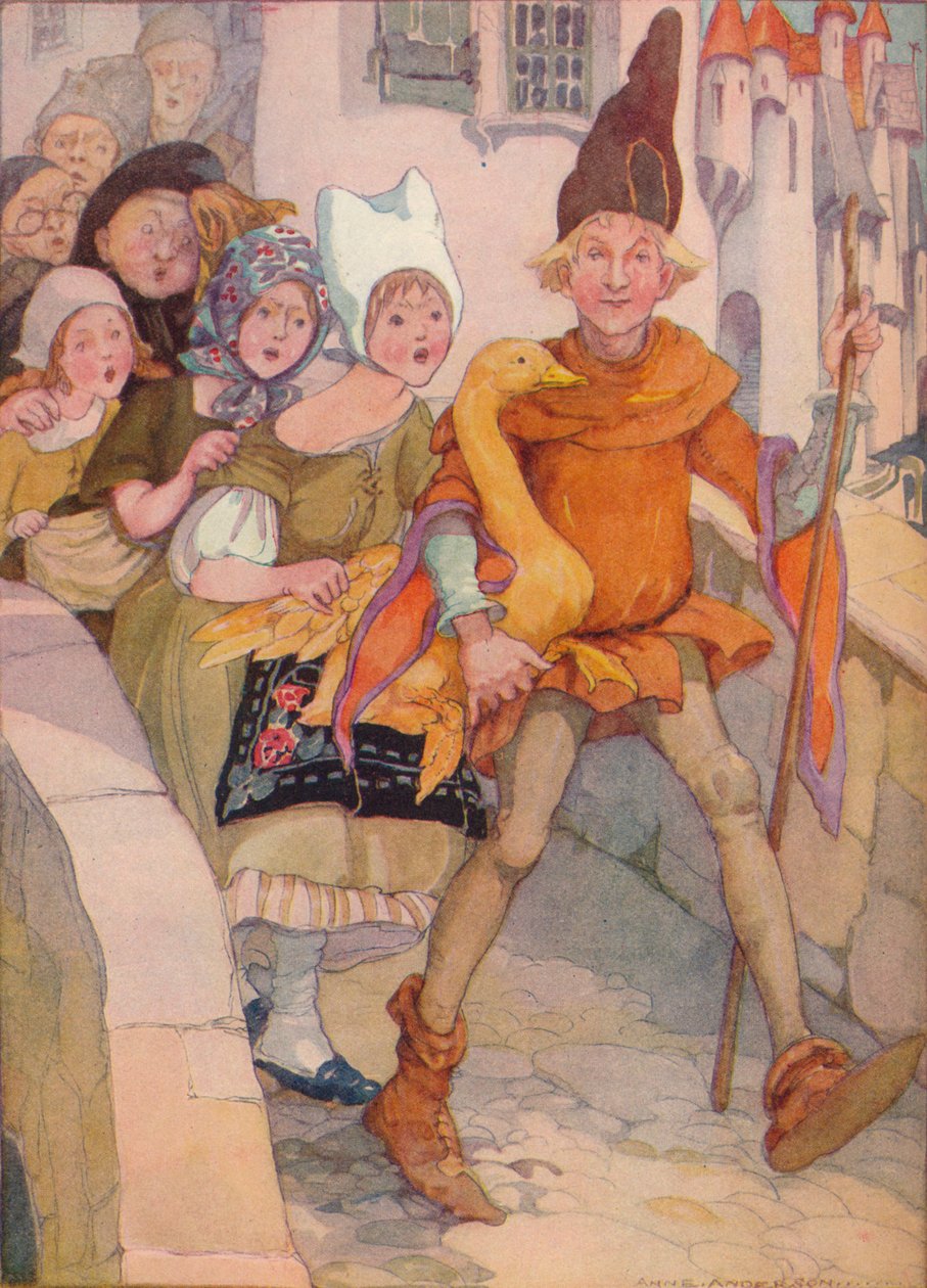 Dummling og hans gyldne gås, 1937 af Anne Anderson