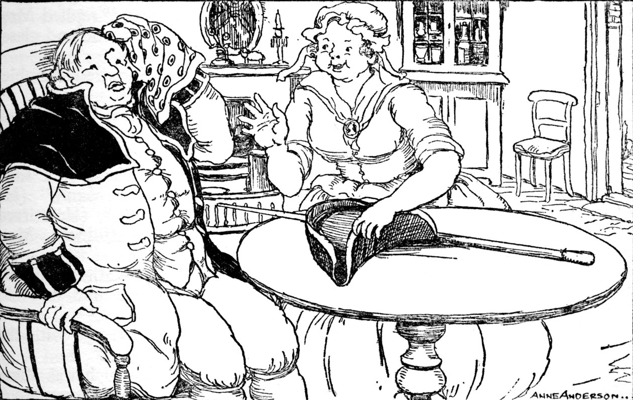 Hr. Bumble tørrede fra panden den sved, som hans gang havde fremkaldt, 1937 af Anne Anderson