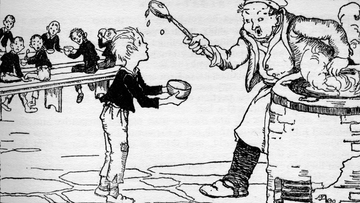 Oliver Asks For More, 1937 af Anne Anderson
