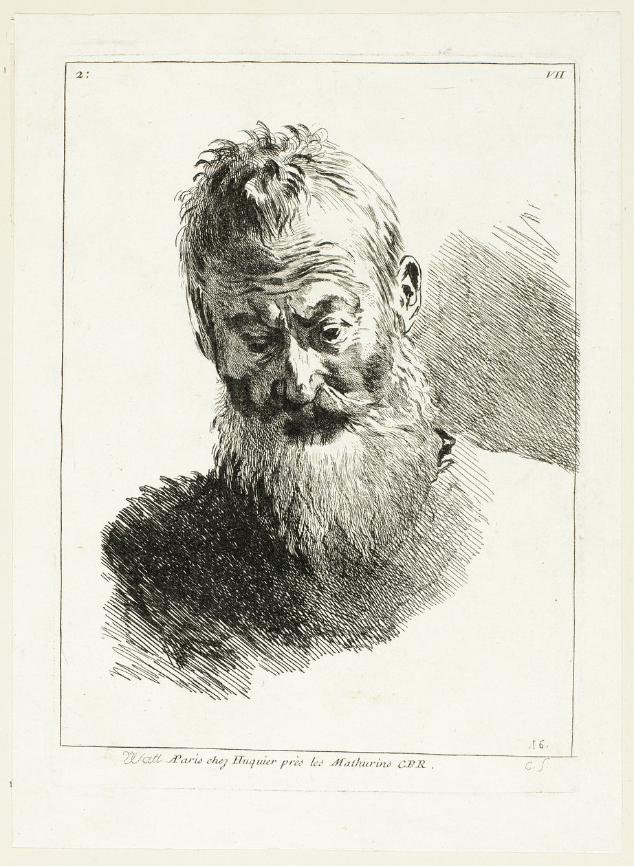 Mandens hoved af Anne Claude Philippe Caylus