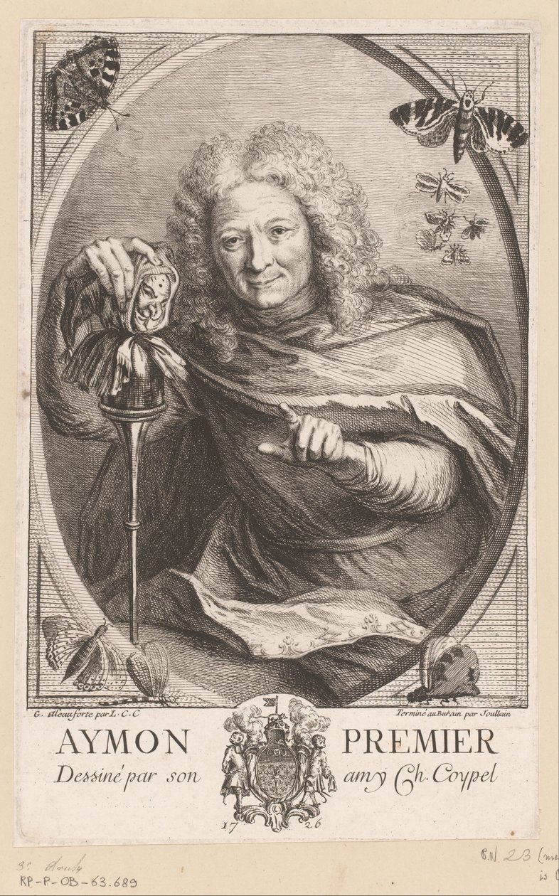 Portræt af Etienne Isidore Théophile Aymon Aymon Premier (titel på objekt) af Anne Claude Philippe Caylus