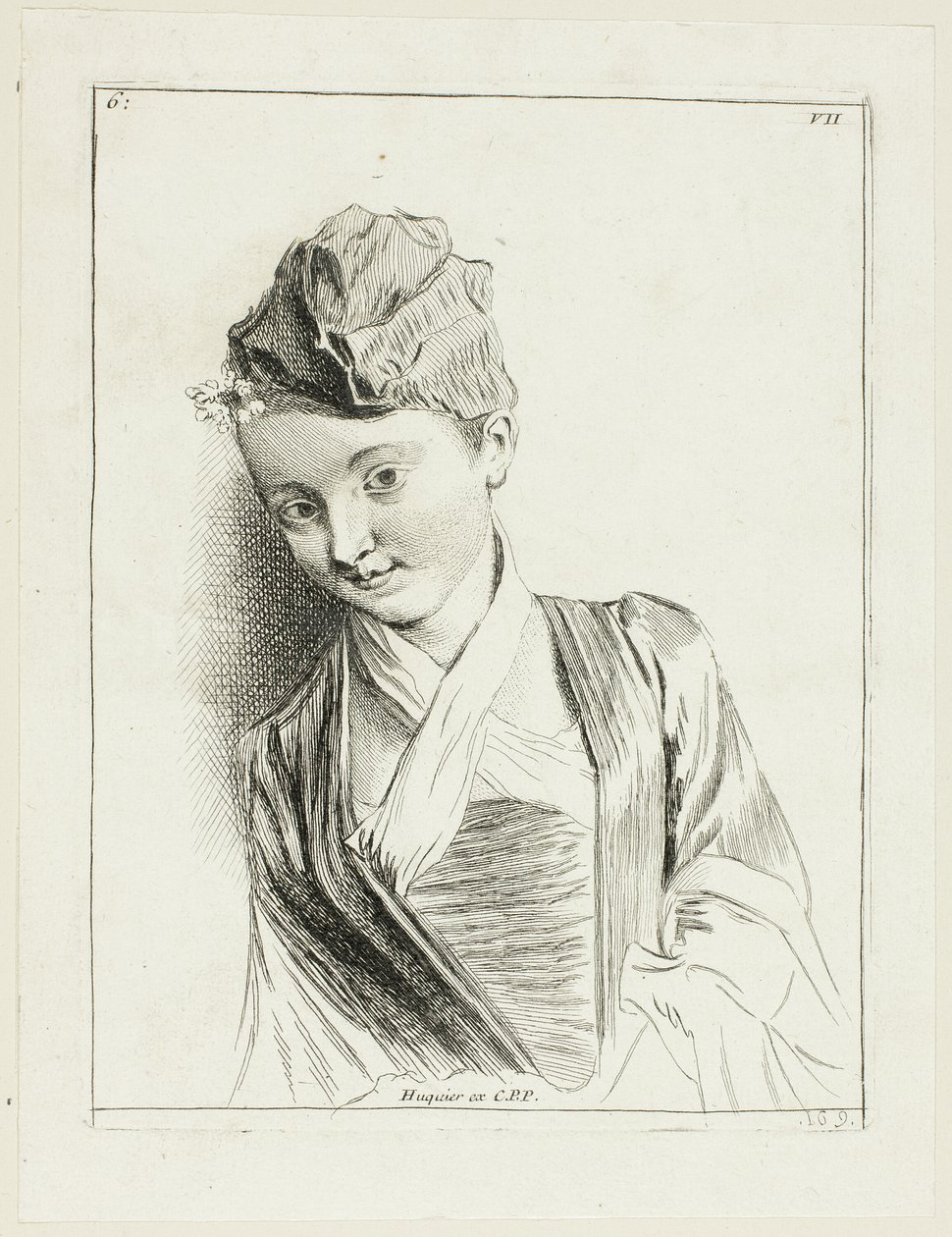 Kvindens hoved af Anne Claude Philippe Caylus