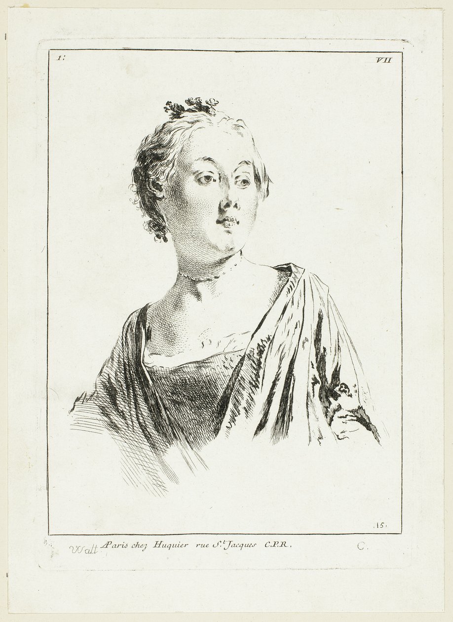 Kvindens hoved af Anne Claude Philippe Caylus