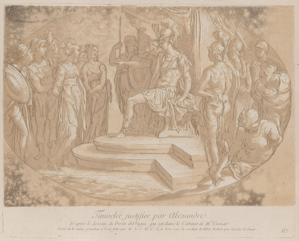 Alexander den Store befrier Timoclea, frous bea..., ca. 1729-40 af Anne Claude Philippe de