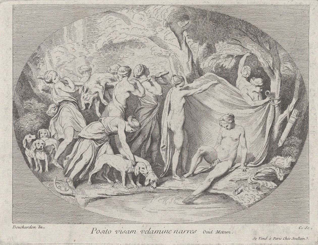 Diana ved badet efter hjemkomsten fra jagten, ca. 1730-60. af Anne Claude Philippe de Caylus