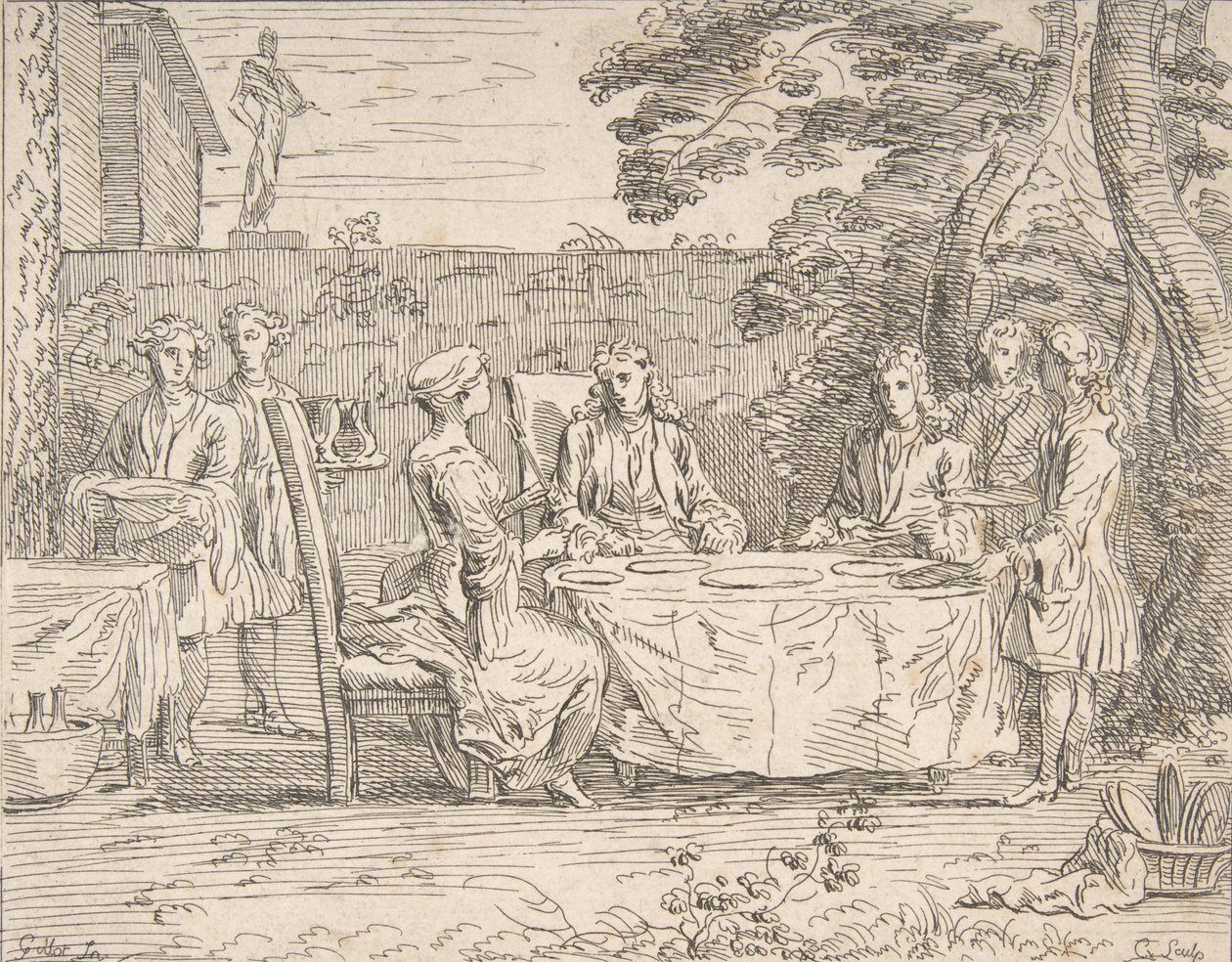 Fornemt Måltid, ca.1725-1765. af Anne Claude Philippe de Caylus