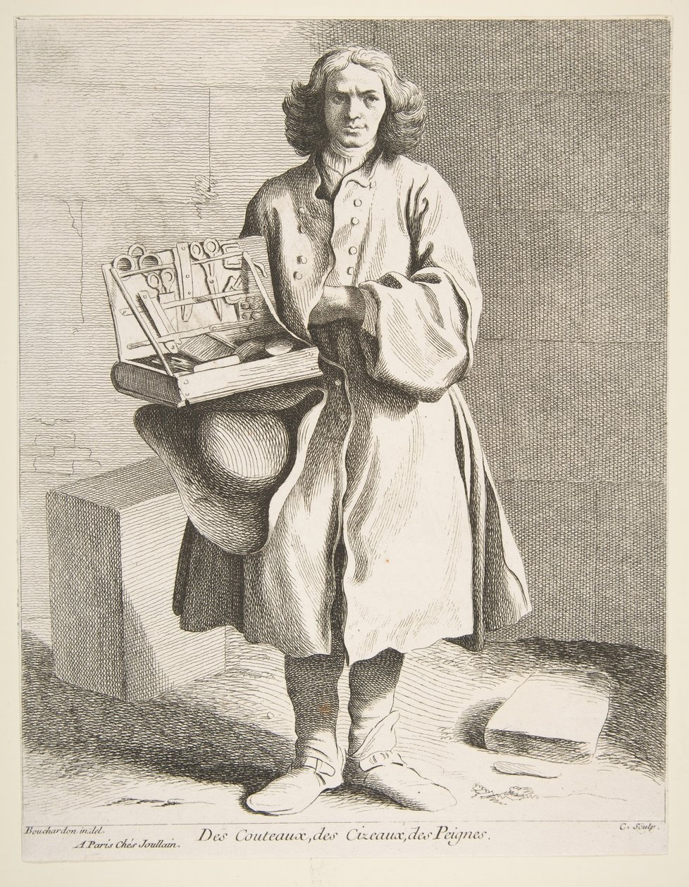 Købmand af knive, sakse og kamme, 1742. af Anne Claude Philippe de Caylus