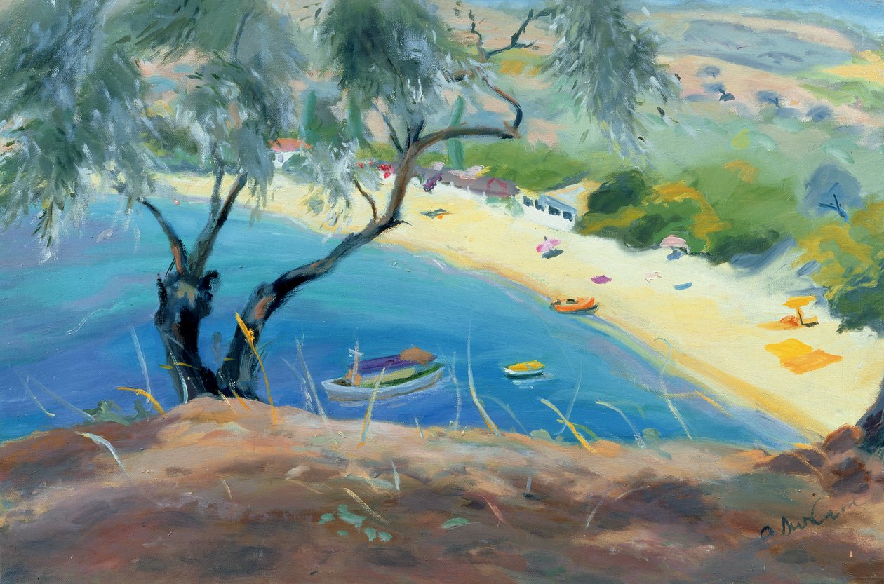 Achladies Bay, Skiathos, Grækenland, 1985 af Anne Durham