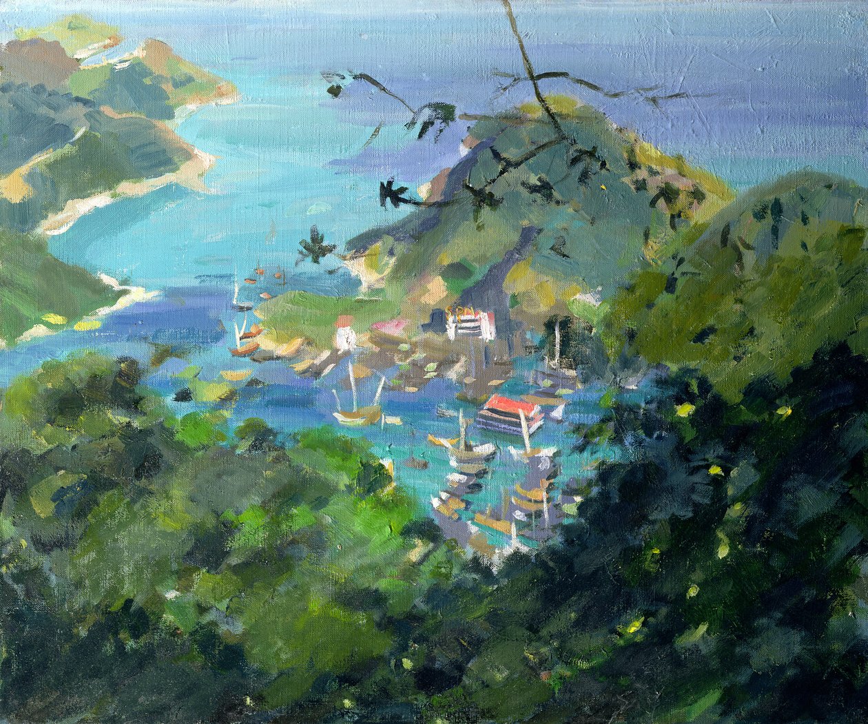 Udsigt over Aberdeen fra Peak, Hong Kong af Anne Durham