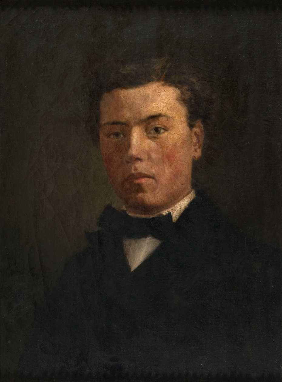 Portræt af Jean-Baptiste Camille Corot 1796-1875, 1828. af Anne François Arnaud