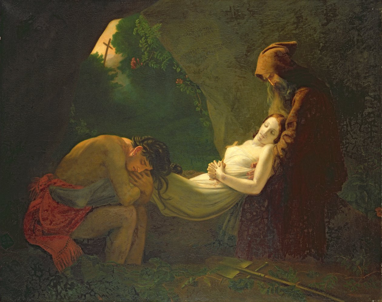 Atalas begravelse (olie på lærred) af Anne Louis (after) Girodet de Roucy Trioson