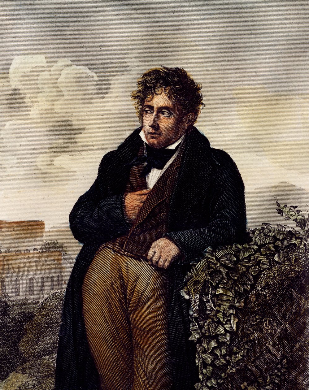 Portræt af Francois-Rene de Chateaubriand (Saint-Malo af Anne Louis (after) Girodet de Roucy Trioson