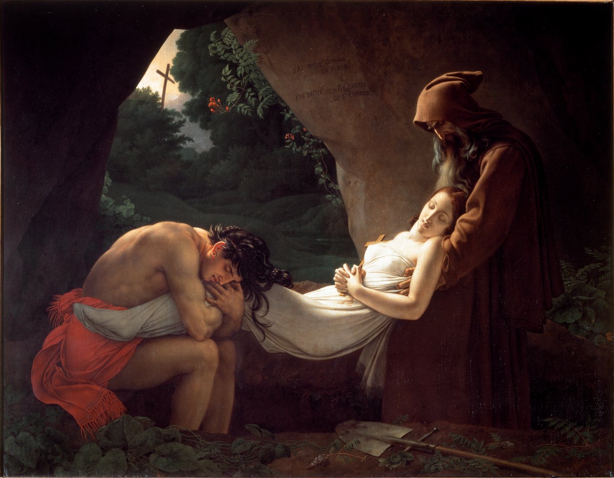 Atala ved Atalas grav eller begravelse af Anne Louis Girodet de Roucy Trioson