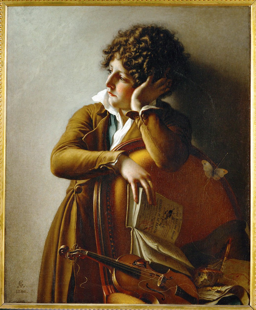 Portræt af den unge Romainville Trioson ... af Anne Louis Girodet de Roucy-Trioson