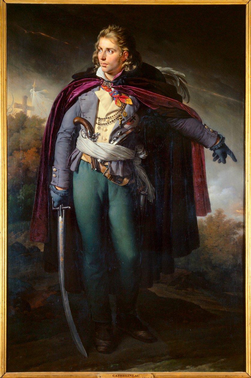 Portræt af Jacques Cathelineau (1759 - 1793) generalissime Vendeen af Anne Louis Girodet de Roucy Trioson