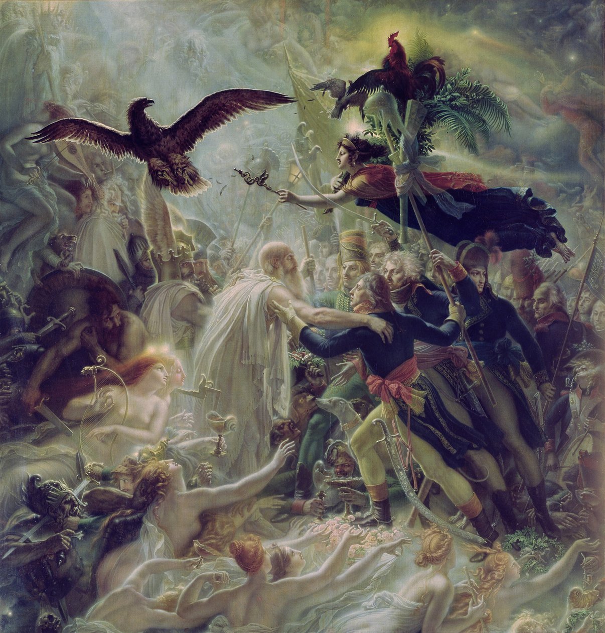 Apoteose om de franske helte, der døde for deres land under frihedskrigen af Anne Louis Girodet de Roucy Trioson