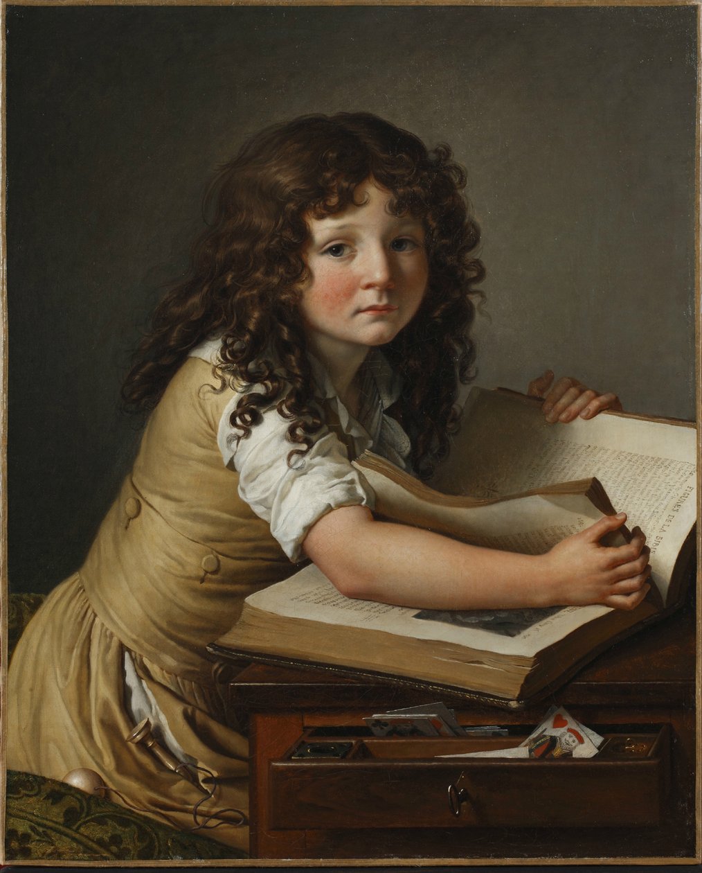 Benoît Agnès Trioson with a book.dani af Anne Louis Girodet de Roucy Trioson