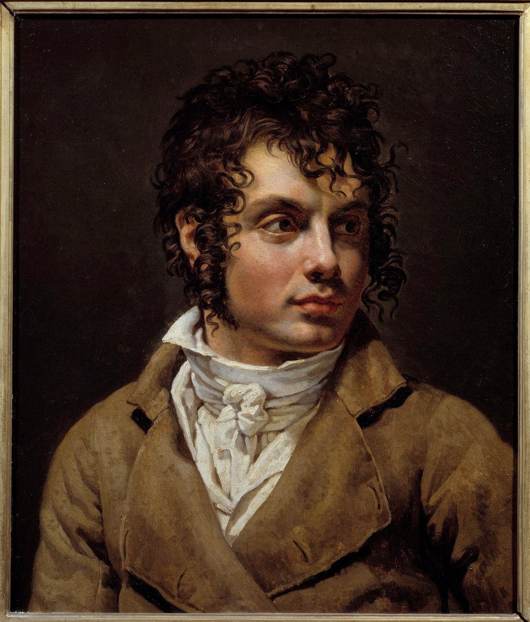 Portræt af mand, maleri af Anne Louis Girodet de Roucy-Trioson (Anne-Louis Girodet de Roucy Trioson af Anne Louis Girodet de Roucy Trioson