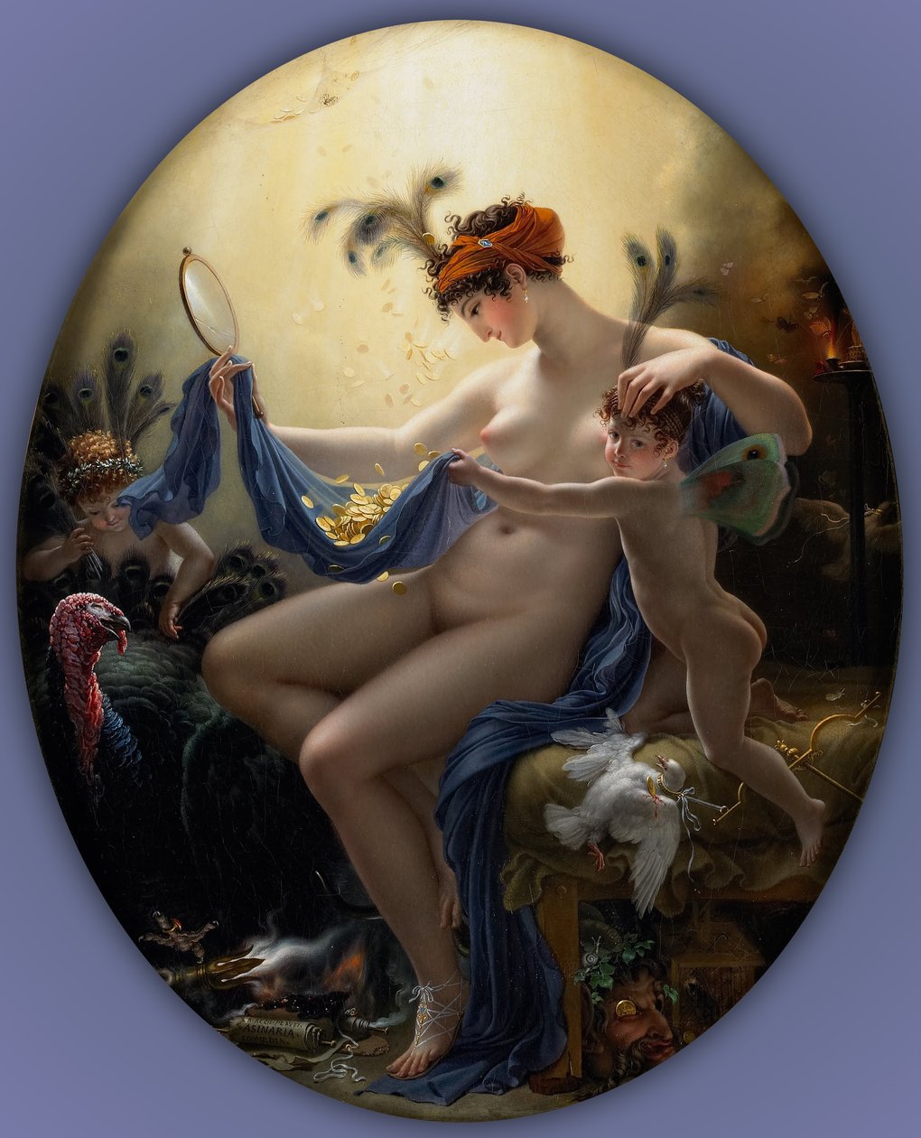 Portræt af Miss Lange som Danae af Anne Louis Girodet de Roucy Trioson