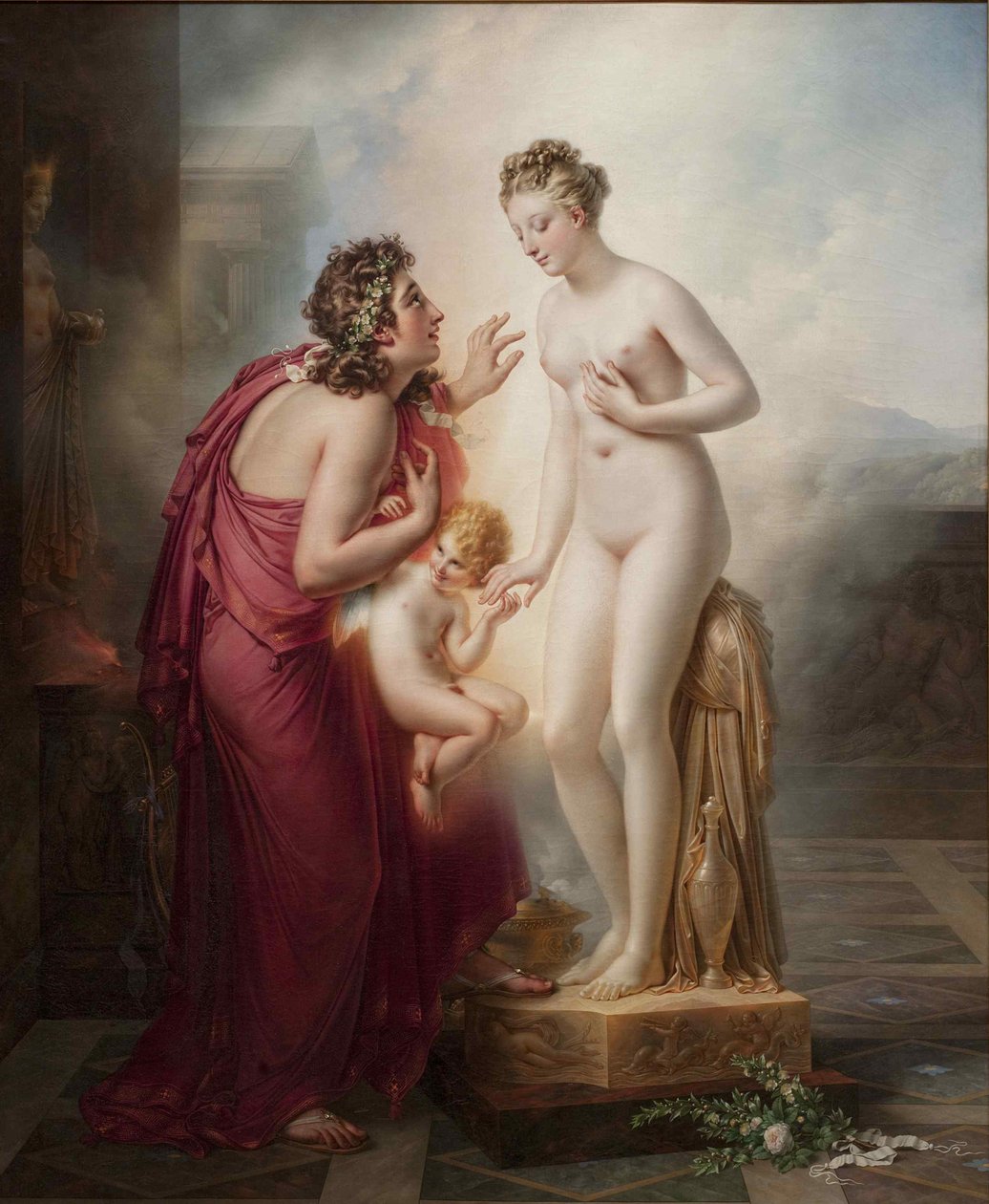 Pygmalion og Galatea, før 1819. af Anne Louis Girodet de Roucy Trioson