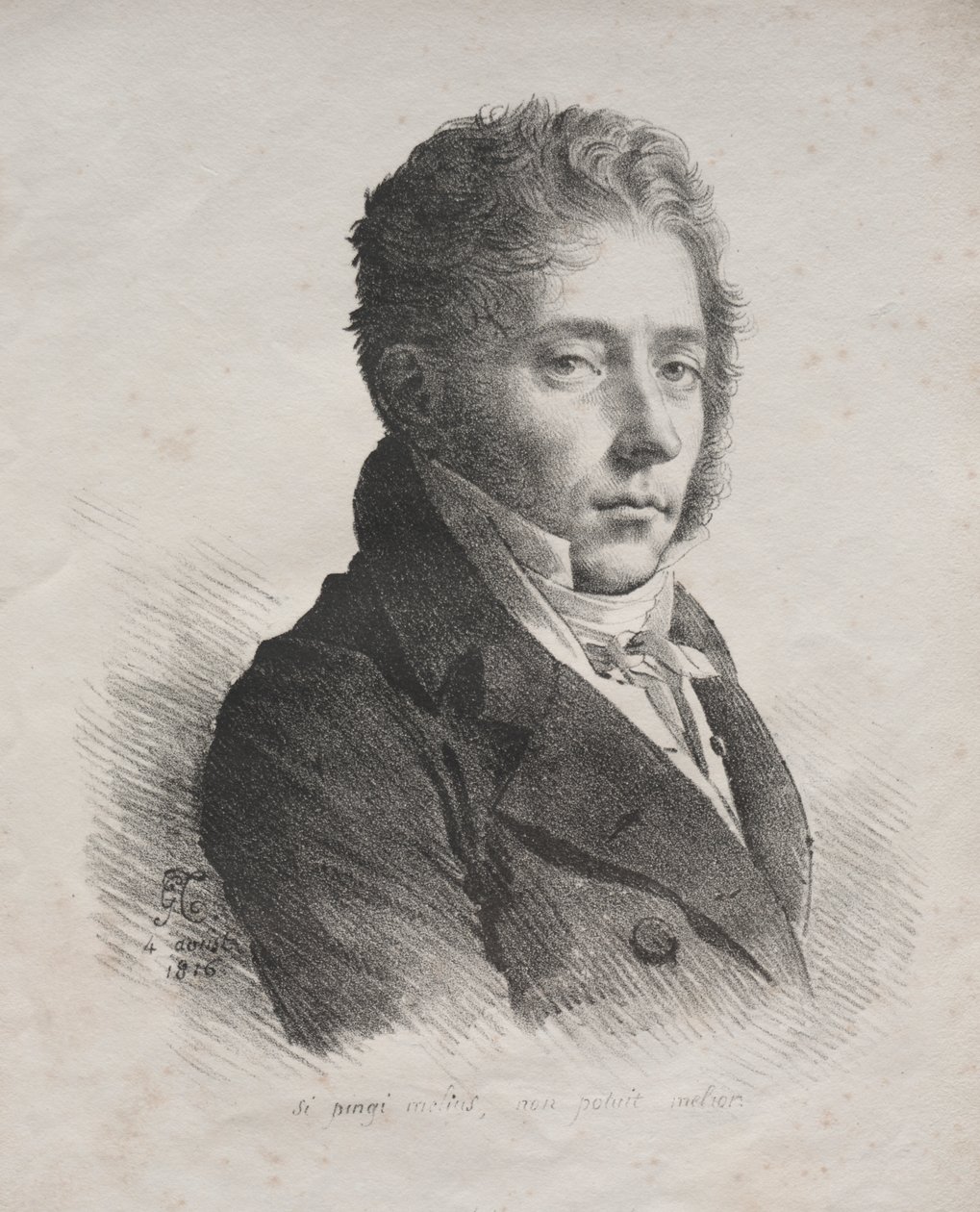 Samling af litografiske essays: Portræt af MR. Kupin fra La Couperie af Anne Louis Girodet de Roucy Trioson