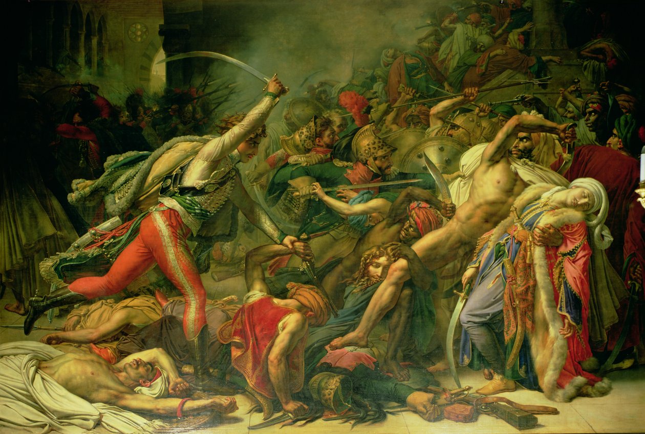 Oprøret i Kairo, 21. oktober 1798, 1810 af Anne Louis Girodet de Roucy Trioson