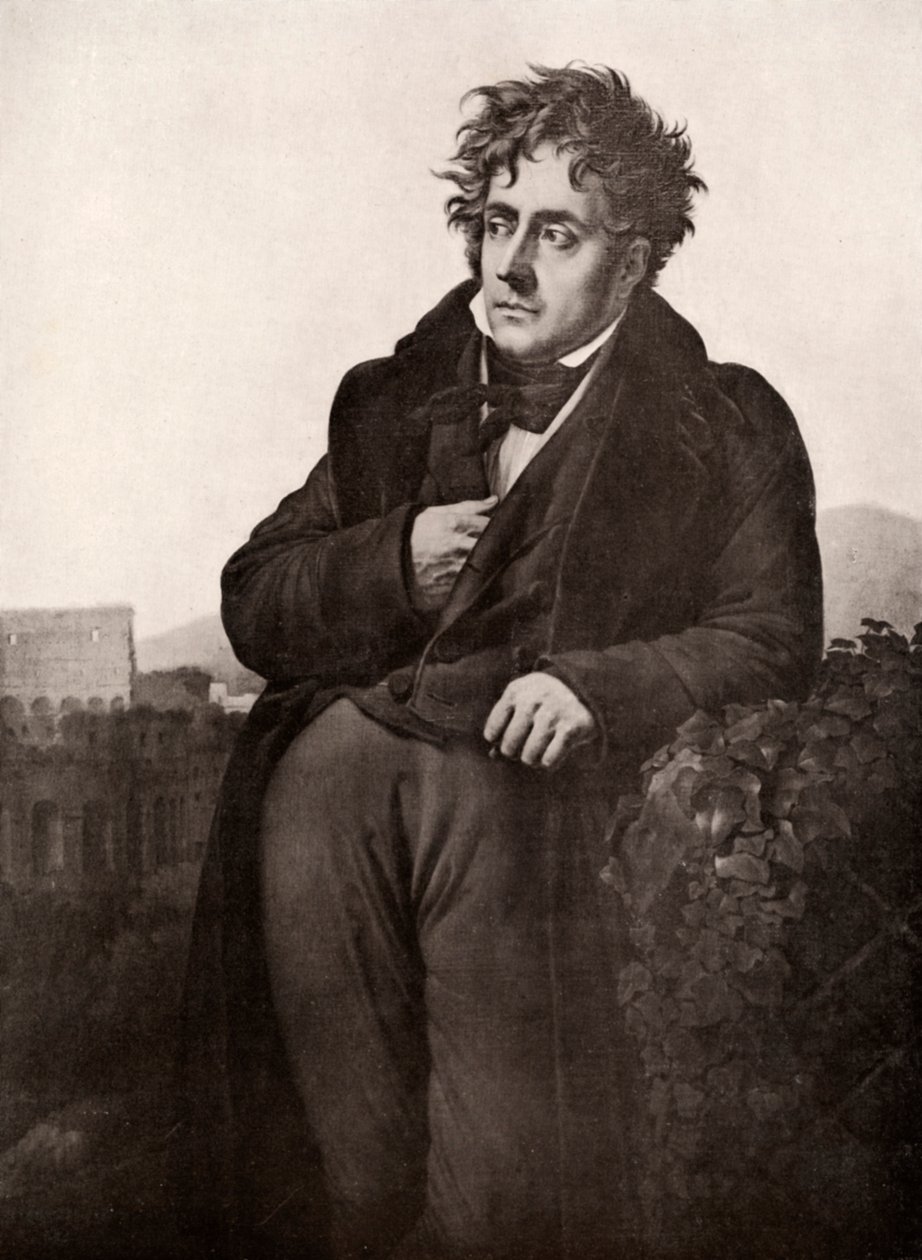 Francois-Rene, vicomte de Chateaubriand, fransk forfatter og diplomat, begyndelsen af det 19. århundrede. af Anne Louis Girodet de Roussy Trioson