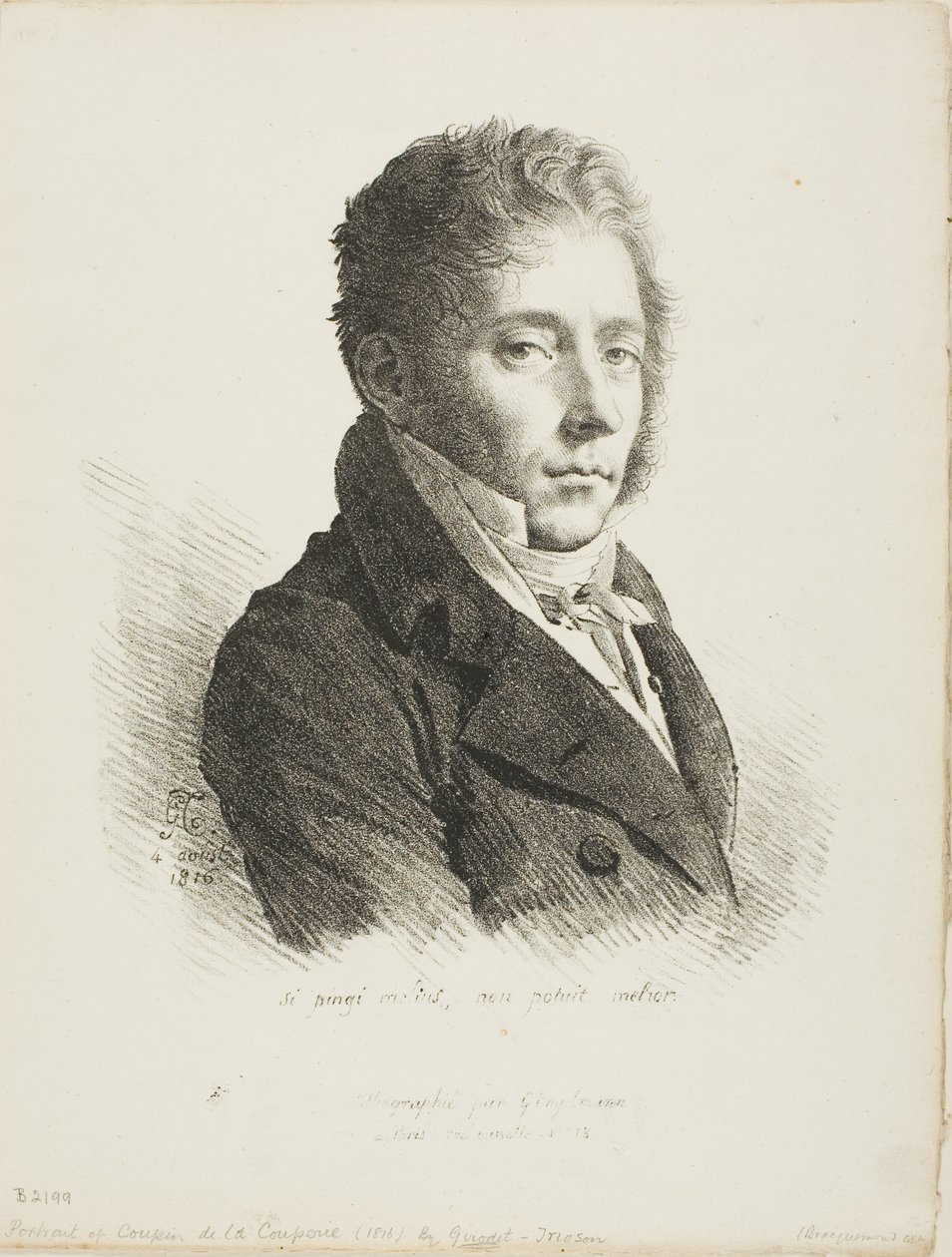 Portræt af Coupin de la Couperie af Anne Louis Girodet de Roussy Trioson