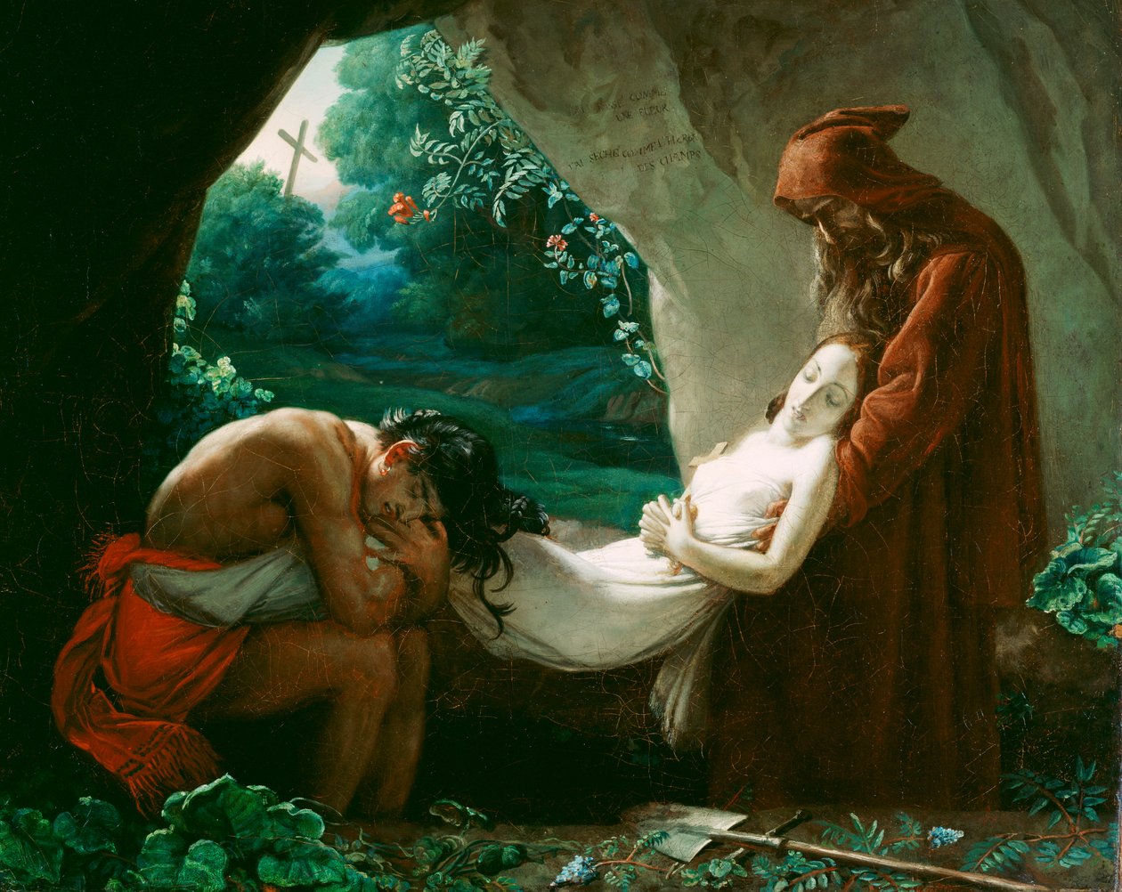 Begravelse af Atala, c.1808 af Anne Louis after Girodet de Roucy Trioson
