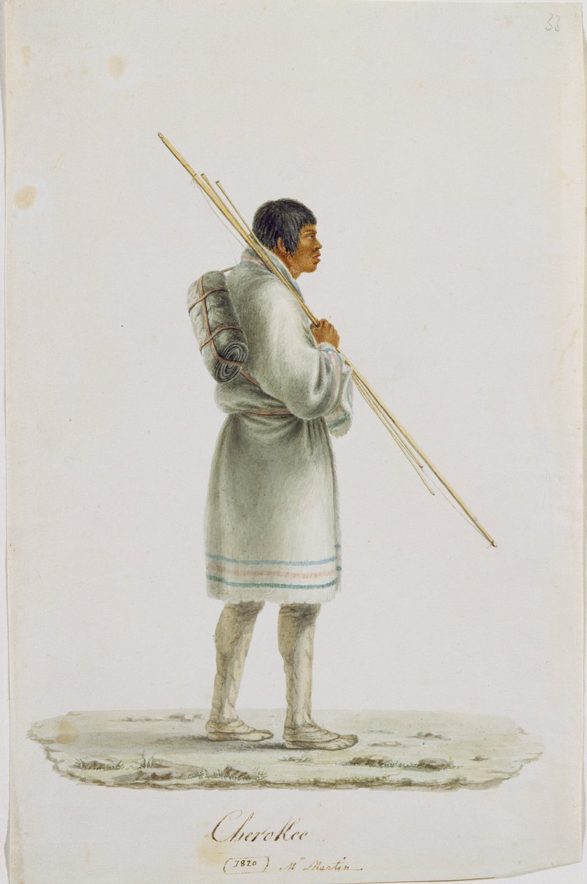 Cherokee, 1820 af Anne Marguerite Hyde de Neuville