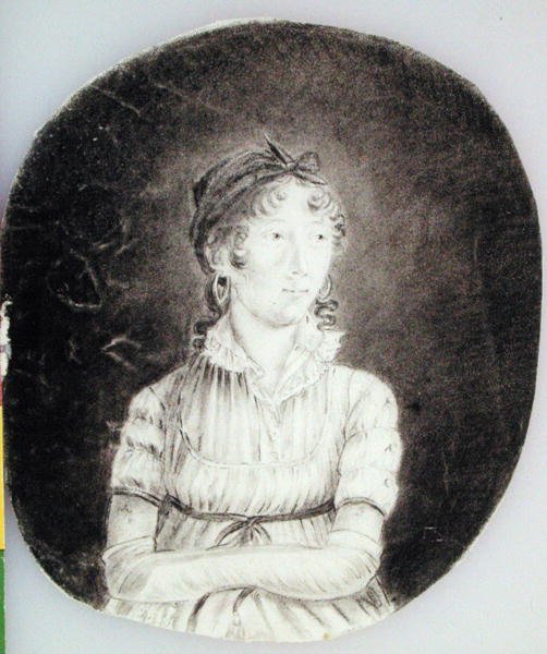 Selvportræt, ca. 1807 (kul på papir) af Anne Marguerite Hyde de Neuville