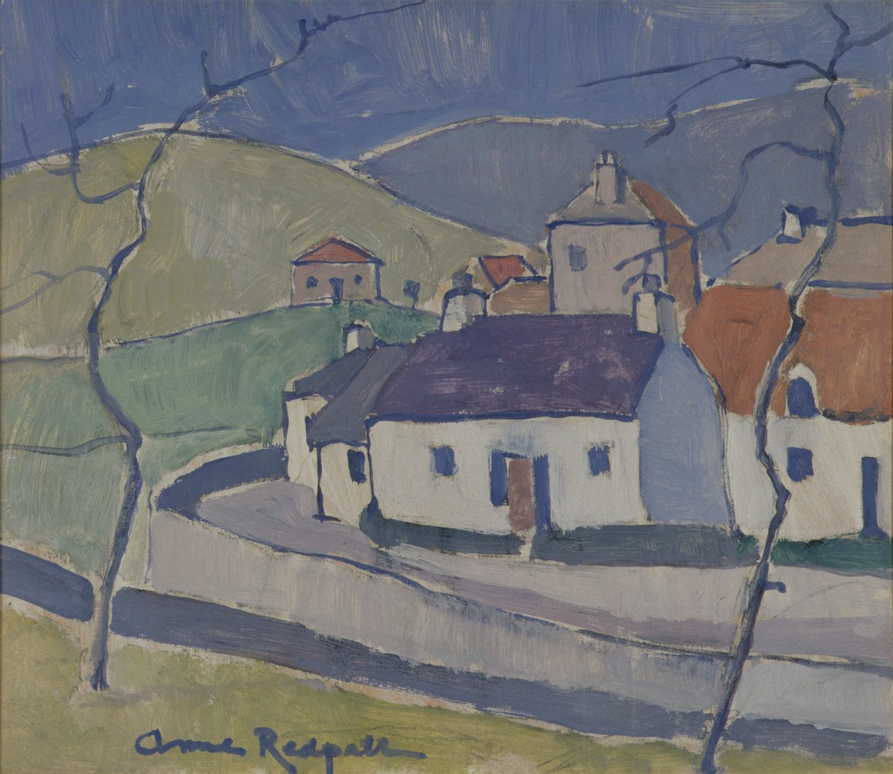 Gård ved Ruberslaw af Anne Redpath