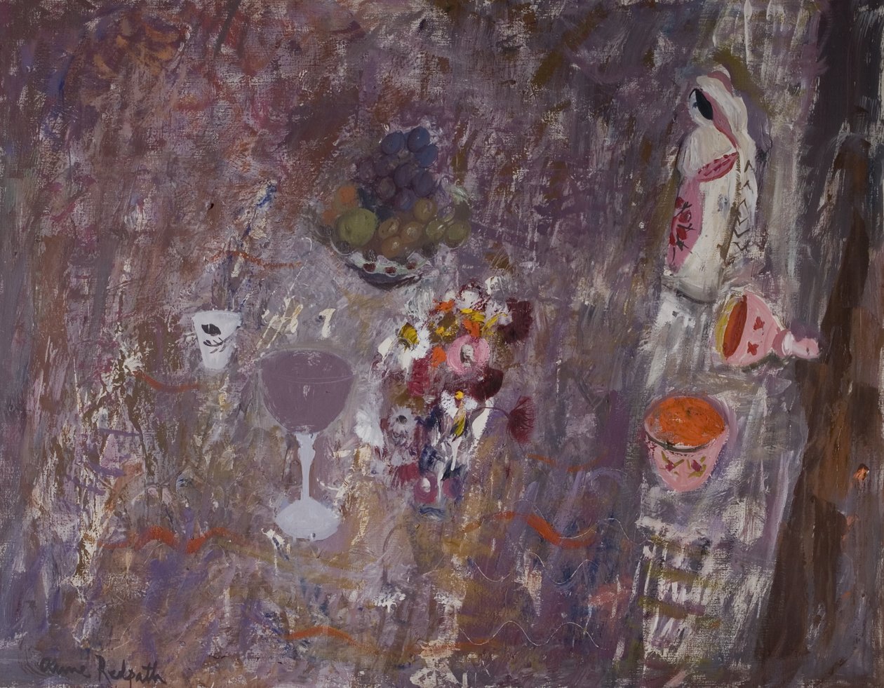 Den mexicanske figur, ca. 1962 (olie på lærred) af Anne Redpath